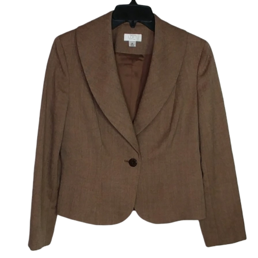 Ann Taylor Loft Lined Wool Blazer Jacket Size 10P